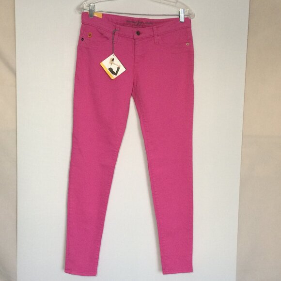 2nd Second Yoga Jeans Womens Skinny Pants Sz 30 Pink Low Rise SWP-1286 NWT - Picture 1 of 6